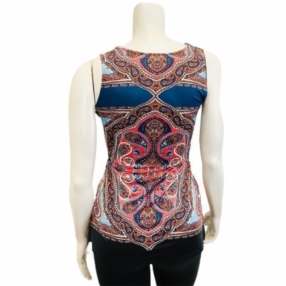 Inc International Concept Paisley Sleeveless Top - Picture 4 of 6